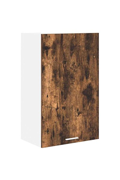 vidaxl Wall cabinet with door Smoked oak and white 50 x 31 x 80 cm