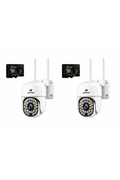 Jortan Pachet 2x Camere de Supraveghere WiFi de Exterior 1080P Full HD, Viziu...