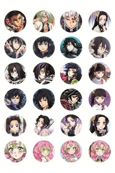 nihonwosekai Set de stickere anime Demon Slayer 24 bucăți