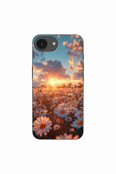 OEM Husa compatibila cu Apple iPhone 16e Silicon Gel Tpu Model Rasarit cu Flori