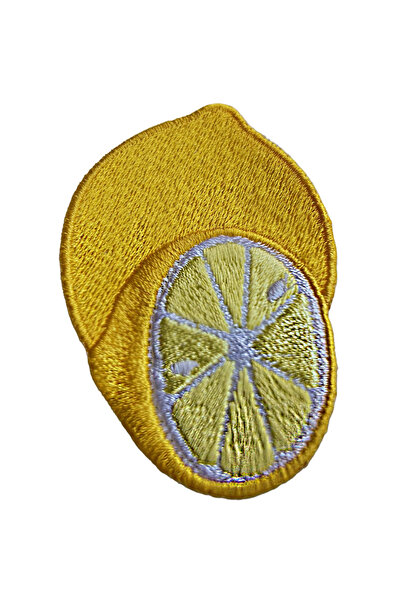 Agbtrend Kendin Tasarla - Çıtçıtlı Modüler Limon Nakışlı Broş (2 Adet 51x75mm)