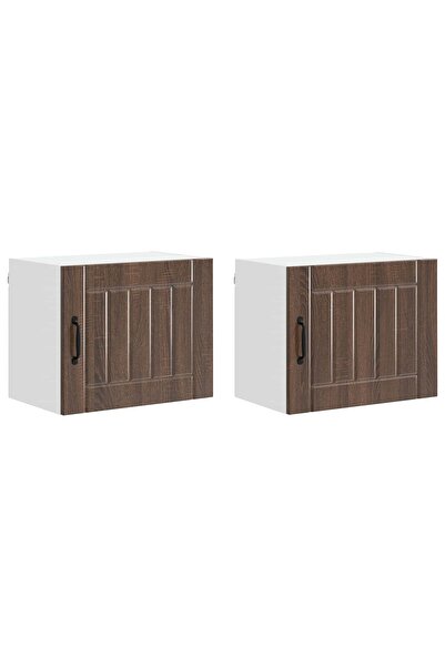 vidaxl Dulap de bucătărie 2 pcs Stejar închis 50 x 31 x 40 cm