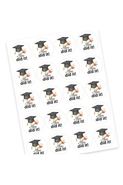 Decoratiuni Dulci Graduation YOU DID IT Self-adhesive Labels - 2cm - 83pcs
