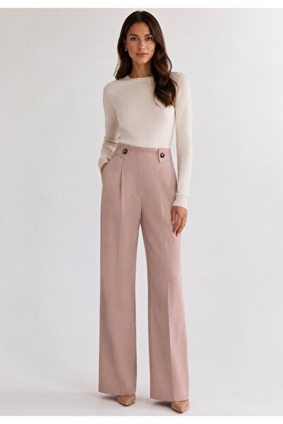ANNA FİELD Pantaloni Dama, Anna Field, Casual, Eleganti, Talie inalta, Roz