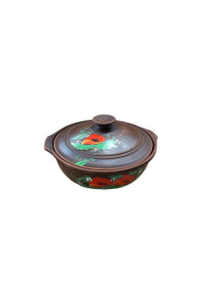 La Roma Scent Your Story Oven Pot with Handles and Lid in Engob, Red Clay, 5L...