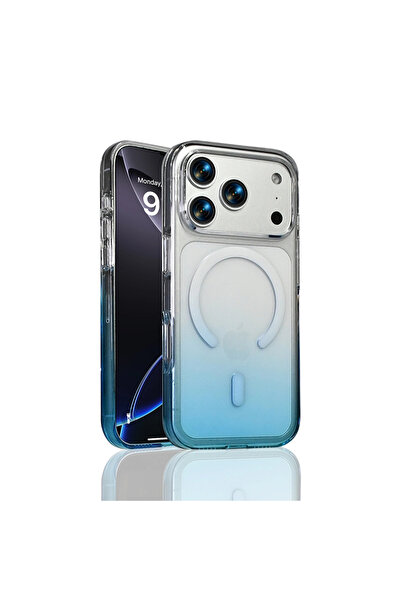 zore Apple iPhone 17 Pro Max Kılıf M-Safe Şarj Özellikli Septik Silikon Kapak