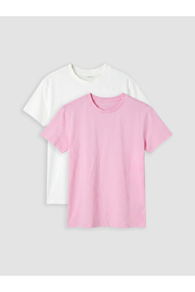 LC Waikiki Vizyon New Season Crew Neck Girls' 2-Piece T-Shirt