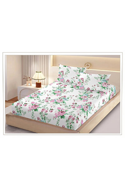 NufJoy Set cearceaf de pat cu elastic 180x200x25 cm si 2 fete perna 50x70 cm ...