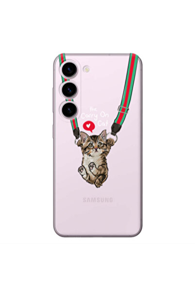 Other Samsung S23 Plus Swinging cat Transparent Silicone TPU Θήκη