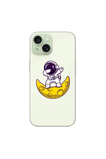 Other Apple iPhone 15 Plus Astronaut on the moon Transparent Silicone TPU Θήκη