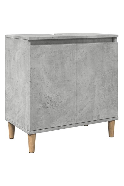 vidaxl Dulap de chiuvetă, gri beton, 58x33x60 cm, lemn prelucrat