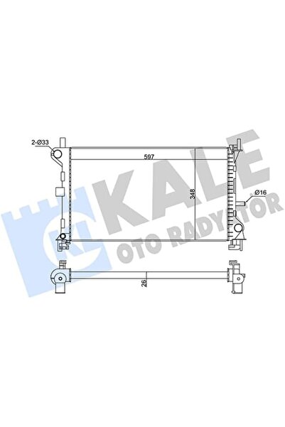 Yıldızan Terra Organik Water Radiator Al/Pl/Brz Focus 1.6-2.0 98-04 Kal 34416...