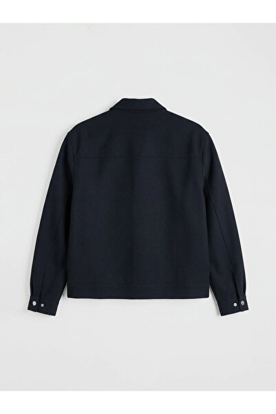 LC Waikiki Navy Blue Shirt Collar Men's Jacket