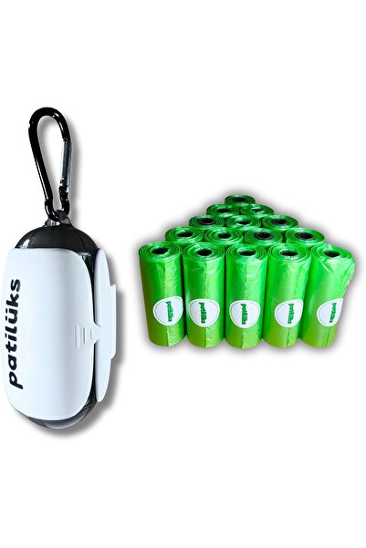 Yıldızan Terra Organic Metal Clip Dog Poop Bag Dispenser + 15 Rolls (225 Piec...