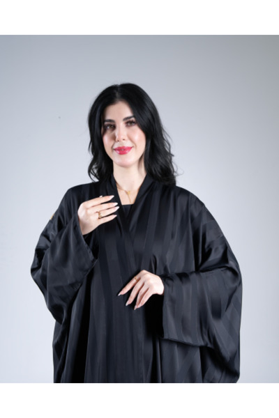 aljmal alraqi abaya Abaya Amani with Black Cut Crepe Fabric