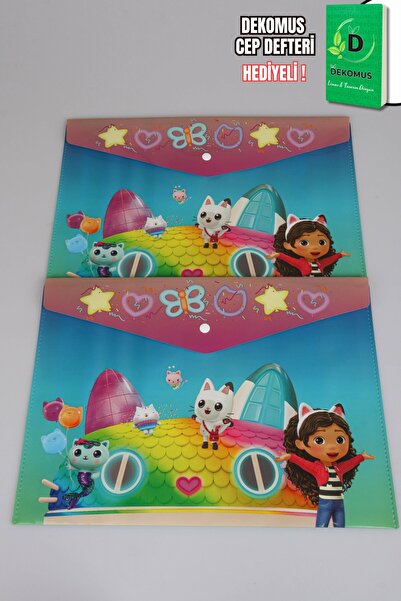 Gabby's Dollhouse x Dekomus Lisanslı Gabby’s Dollhouse 2 Adet ÇıtÇıt Dosya