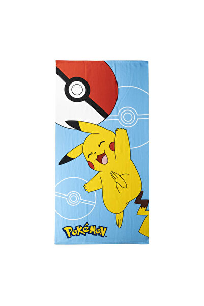 Pokemon Polyester towel Pokémon and the Ball, 140x70cm Blue
