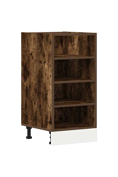 vidaxl Dulap inferior "Riga" stejar afumat 40x44,5x81,5 cm
