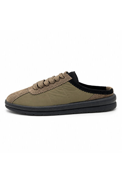 a ayak&kabım official Kadın Sneaker Terlik Hakiki Deri Kalın Taban Rahat Günl...