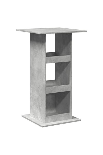 vidaxl Masă bar cu depozitare, gri beton, 60x60x102 cm, lemn prelucrat
