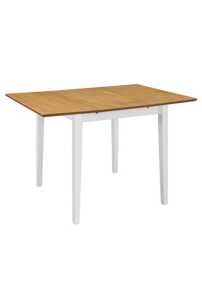 vidaxl Masă de bucătărie extensibilă, alb, (80-120)x80x74 cm, MDF