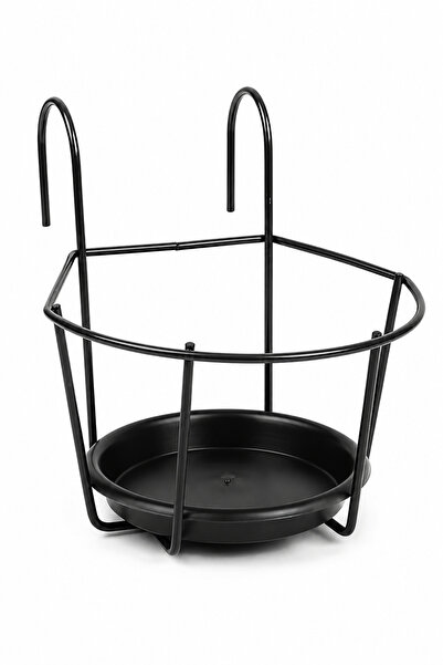 Binbirreyon Metal Askılı Saksı Taşıyıcı Balkon Demiri Saksılık 18x17,5cm AH506
