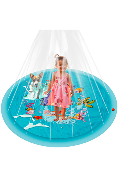 KRUZZEL Kids Water Sprinkler Mat Fountain 165 cm