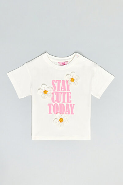 R&B Printed T-Shirt with Crew Neck and Short Sleeves