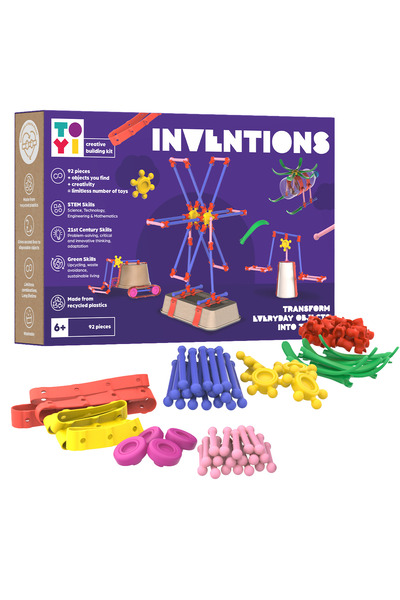 Toyi Inventions - 92 Parça STEM Seti ve Yaratıcı Yapı Oyuncakları