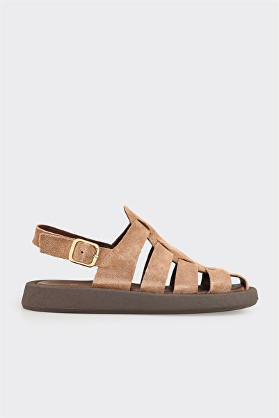 Elle Shoes Naturel Deri Kadın Sandalet