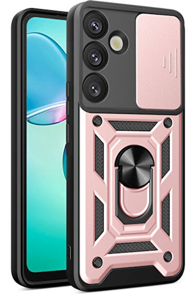 Techsuit Camshield Πίσω Κάλυμμα Μεταλλικό Ροζ Χρυσό (Galaxy S25+)