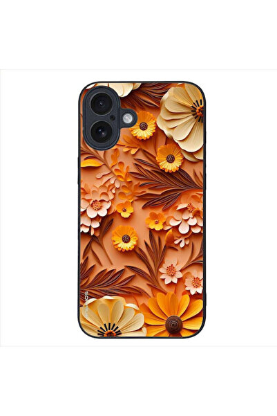 Other Θήκη Sonique Σειράς 3D Λουλουδιών για Apple iPhone 16 Plus Πορτοκαλί