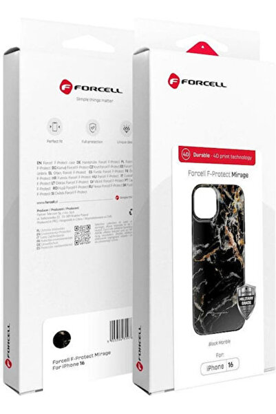 Forcell Πίσω Κάλυμμα Σιλικόνης Μαύρο (iPhone 16 Plus)