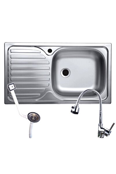 Italbox Set chiuvetă de blat din oțel inoxidabil anti-calcar + baterie cu pip...