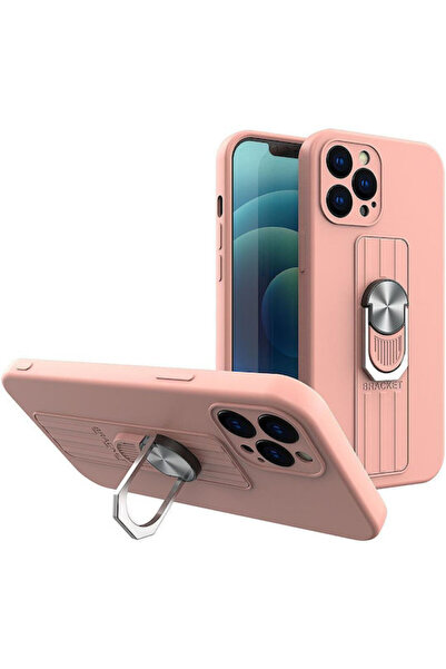 OEM Θήκη Πλάτης Σιλικόνης με Λαβή Δακτύλου Ροζ (Galaxy A22 4G)