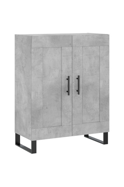 vidaxl Servantă, gri beton, 69,5x34x90 cm, lemn compozit