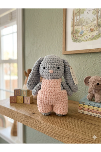 Handmade Handmade Amigurumi Crochet Rabbit Doll - Soft Crochet Toy for Kids a...