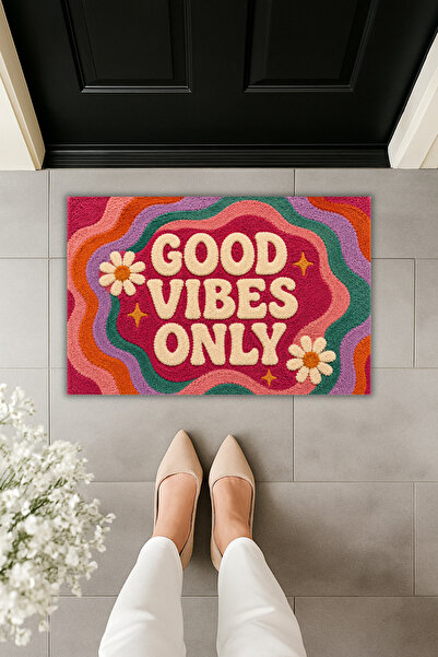 Dormot Home Doar Vibrații Bune Covoraș Decorativ Boho Retro pentru Ușă 70x45 cm