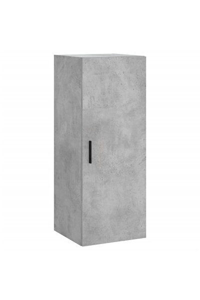 vidaxl Dulap montat pe perete, gri beton, 34,5x34x90 cm