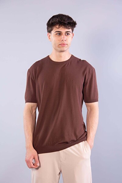 Mckanzie 10012 Tricou tricotat cu decolteu în formă de O