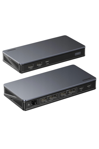 Ugreen Hub Adapter Usb-C To 2X Usb-A 2X Usb-C 2X Hdmi 2X Displayport With Rj45