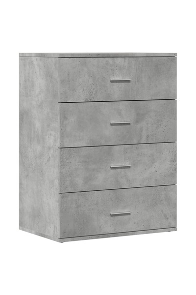 vidaxl Servantă, gri beton, 60x39x80 cm, lemn compozit