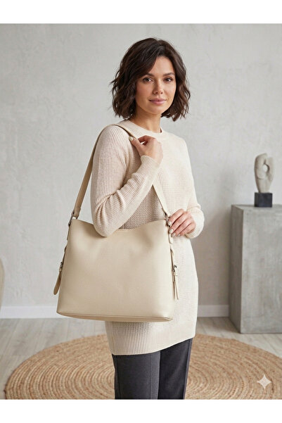 Doze Cream Thick Strap Luxury Shoulder Bag
