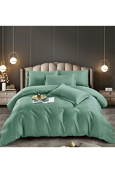 OEM Premium damask Duvet Cover Set with Stretchy – 6 pieces | 9939-J