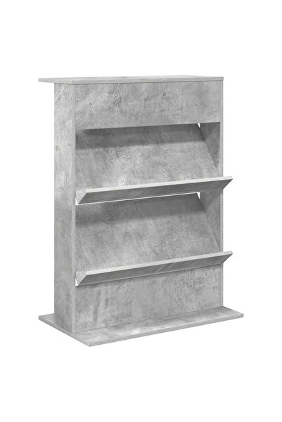 vidaxl Raft pentru reviste Gri din beton 70 x 41 x 96 cm Lemn compozit