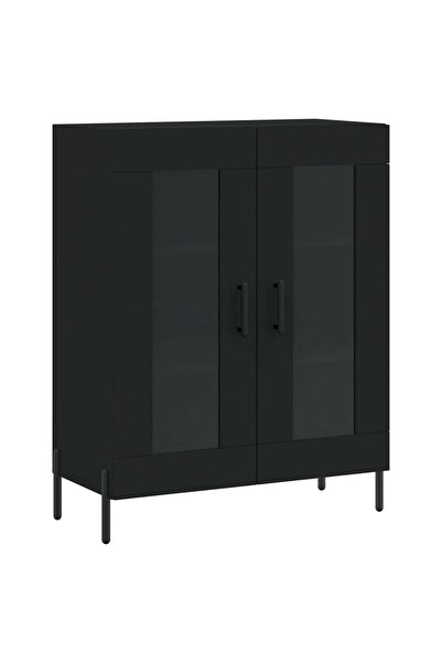vidaxl Wardrobe, black, 69.5x34x90 cm, composite wood