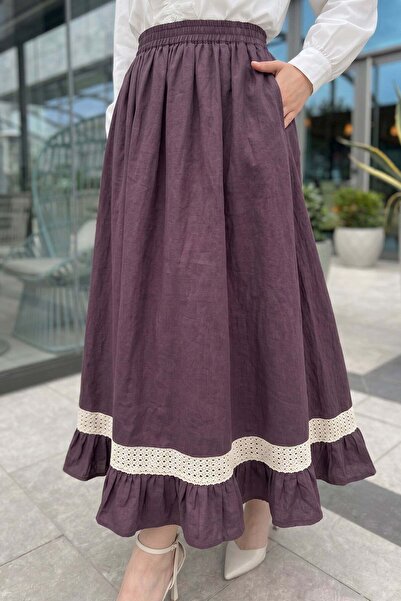 Salih Çelebi Fustă cu broderie Y0144 - MÜRDÜM