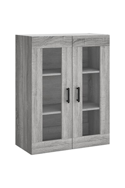 vidaxl Dulap montat pe perete, gri sonoma, 69,5x34x90 cm