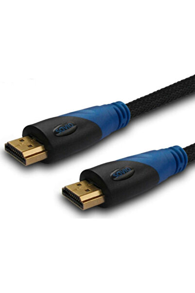 Savio Cablu HDMI 1.4 de mare viteză 1080p 120Hz, împletit, HDMI tată - HDMI t...