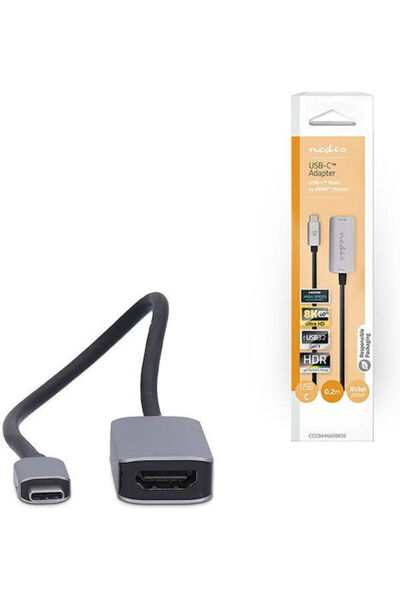 Nedis Μετατροπέας USB-C αρσενικό σε HDMI θηλυκό 1 τεμάχιο CCGB64660BK02
